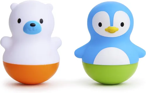 Vista 6 de Munchkin® Bath Bobbers Juguete de Baño Libre de Moho para Bebés y Niños Pequeños, 6+ Meses, Delfín/Morsa