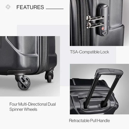 Vista 4 de Samsonite - Maleta rígida expandible Centric con ruedas giratorias Negro 102690-1041