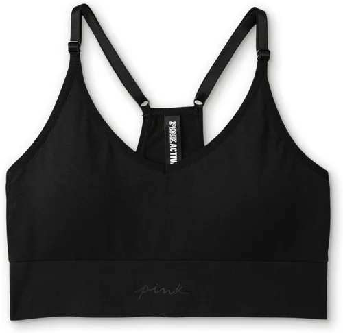 Vista 3 de Victoria's Secret Brasier deportivo rosa sin costuras, de bajo impacto, línea ligera, brasier para mujer (XS-XXL)