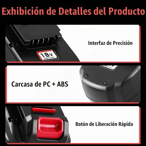 Vista 4 de 4500mAh PC18B Reemplazo para Cable Porter Batería 18V