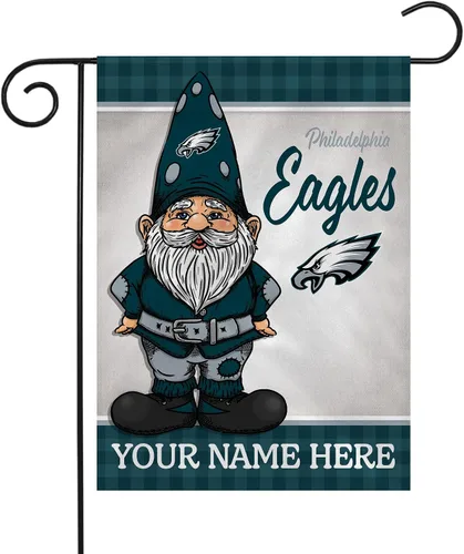 Vista 9 de Rico Industries Bandera de jardín personalizada de gnomo de fútbol de la NFL