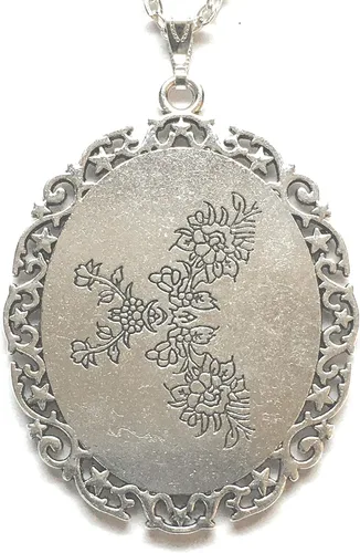 Vista 2 de Santa Muerte Cameo Charm - Buscador de Almas Perdidas!, Plata, No es una piedra preciosa