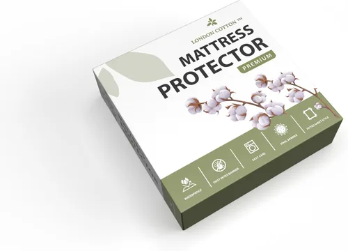 Vista 3 de Protector de colchón premium tamaño individual XL, 100% impermeable, protector de colchón transpirable, bolsillo profundo, lavable, funda de cama