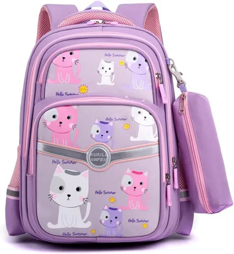 Vista 8 de Mochila Kawaii con bonitos accesorios para portátil de 14 pulgadas, mochila de viaje casual, bolsa estética para regalo de nuevo semestre, 01-rosa