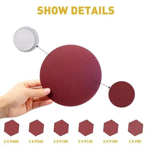 Vista 5 de Kit de bandas de lijado de 4 x 36 pulgadas, bandas de lijado de óxido de aluminio, bandas lijadoras de 4 x 36 granos 80-400, 10 unidades y papel