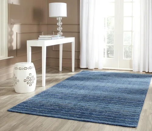 Vista 7 de SAFAVIEH Himalaya Collection - Alfombra decorativa, 2 x 3 pies, azul y multicolor, lana hecha a mano, ideal para zonas de alto tráfico en entrada