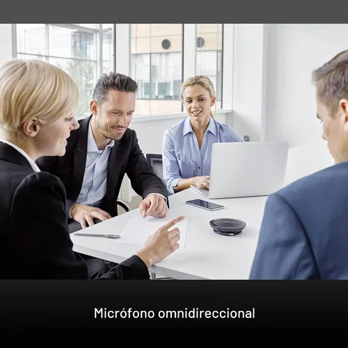 Vista 2 de Jabra Altavoz 510+ 7510-309 Altavoz Bluetooth y micrófono para equipos de computadora, videollamadas de conferencia, dongle Bluetooth, paquete