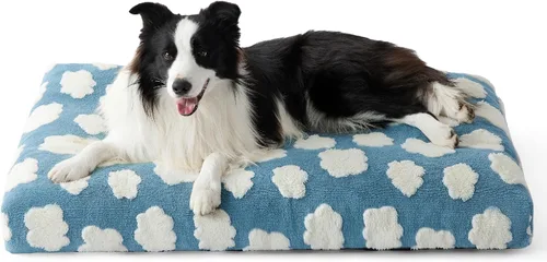 Vista 26 de LE SURE - Bonita almohada estética para mascotas, tamaño mediano, diseño jacquard grueso para mascotas, 30 x 20 pulgadas