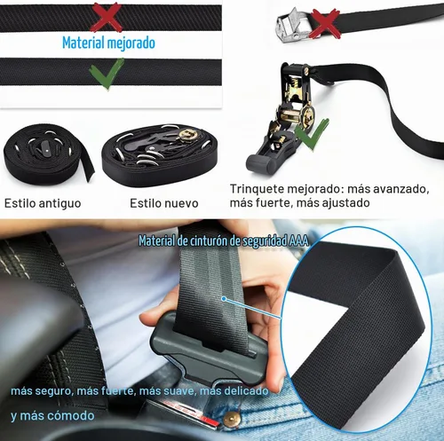 Vista 7 de Brebebe Anclaje de puerta mejorado para ejercicios de bandas de resistencia, anclaje de múltiples puntos con 7 bucles + 7 anillos D