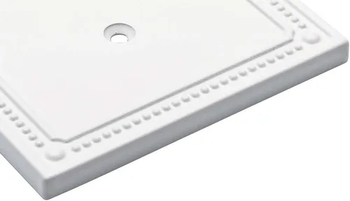 Vista 4 de Franklin Brass Placa de pared clásica con cuentas (1 unidad) para interruptor de luz, color blanco puro, protector de palanca de 1 banda, toma
