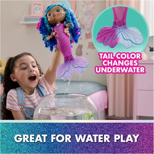 Vista 4 de Muñeca de sirena de Gabby's Dollhouse Movie con diseño de sirena, multicolor, 6074338