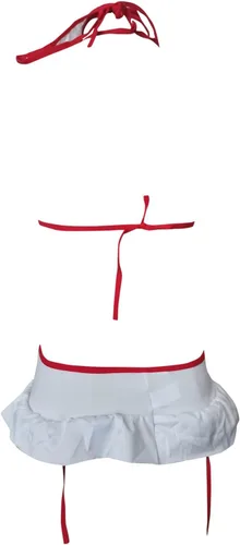 Vista 5 de Conjunto sexy de lencería para mujer uniforme de tentación blanco íntimo sexy disfraz de víspera blanco talla única