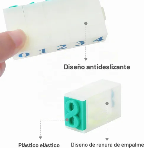 Vista 4 de Uxcell Sello de números arábigos, sellos de goma autoentintados Número vintage (a13060100ux0136)