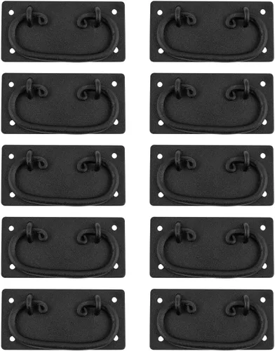 Vista 92 de Renovators Supply Manufacturing Manijas de Gabinete de 3 pulgadas de Hierro Forjado Negro Tiradores de Cajón Manijas Antiguas de Gabinete de Cocina