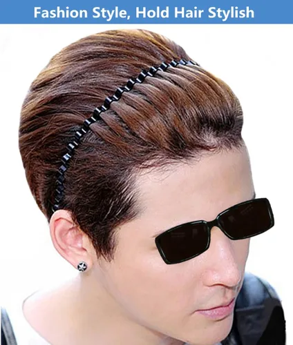 Vista 3 de bodbop XINGZHE Bandas para el cabello, diadema de metal para hombres y mujeres, diademas de moda para lavar la cara, maquillaje deportivo, banda