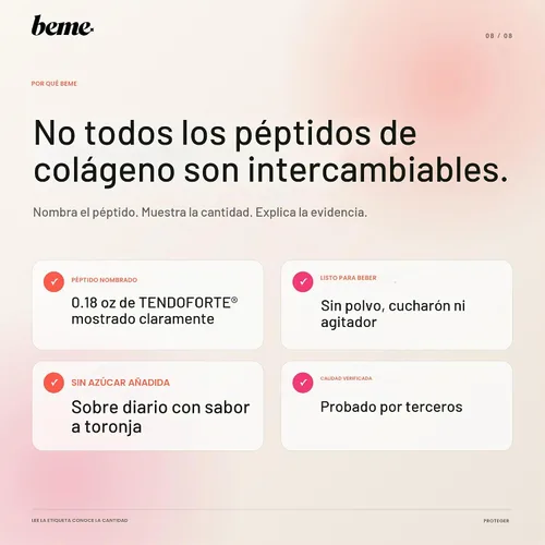 Vista 8 de BeMe Protect – TENDOFORTE Colágeno líquido para tendones y ligamentos