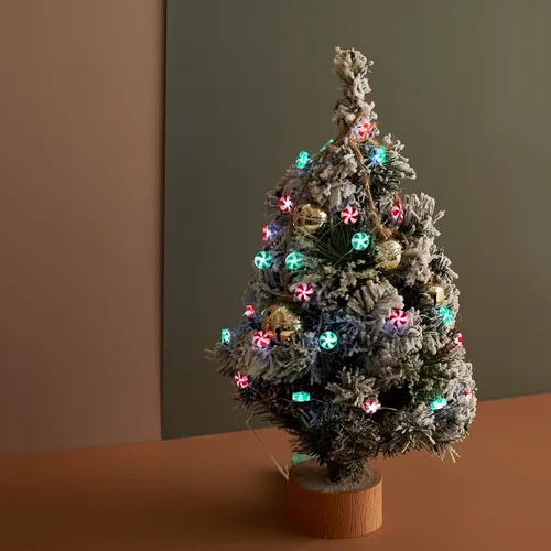 Vista 3 de MIYA LIFE Luces de Hadas Navideñas Luces de Mazorca de Caramelo Luces de Bastón de Caramelo de Navidad Luces de Cadena Navideñas a Batería - Ideales