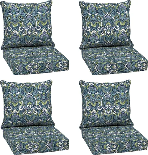 Vista 10 de Arden - Juego de cojines de asiento profundo para exteriores, 22x24, Alana Tile