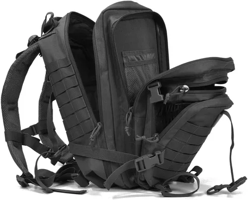 Vista 7 de REEBOW GEAR Mochila táctica para hombre, estilo militar, Molle, paquete de asalto estilo militar, mochila para insectos (34L negro)