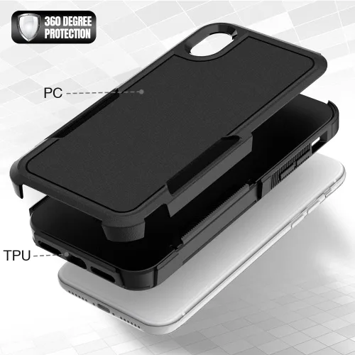 Vista 420 de Jeylly Funda para iPhone SE/Funda para iPhone 5S, Exterior de Plástico Duro que Absorbe Golpes + Interior de Silicona de Goma Defensor contra