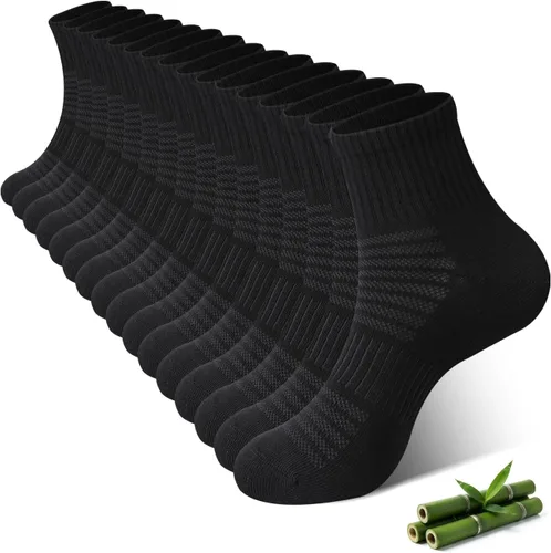 Vista 7 de BAMBOO COOL Calcetines tobilleros ultrasuaves para hombre, ligeros B-blanco*8