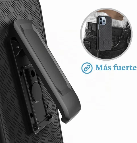 Vista 6 de Fingic Funda compatible con iPhone 13 Pro Max con clip para cinturón
