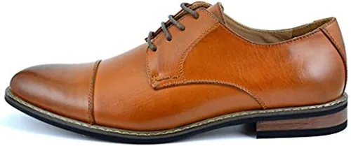 Vista 2 de DREAM PAIRS Prince - Zapatos de vestir clásicos y modernos formales Oxford con cordones, para hombre