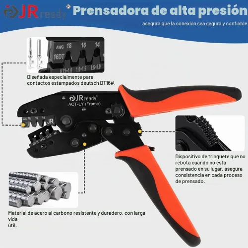 Vista 9 de JRready ST6310 Deutsch DT Kit de conector con crimpador, pasador