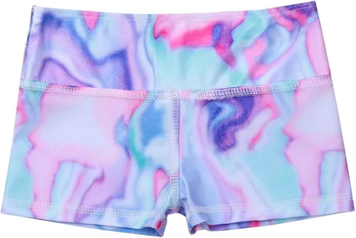 Vista 2 de iEFiEL Pantalones cortos de ballet para niñas y niñas deportes gimnasio entrenamiento yoga ciclismo correr ropa deportiva
