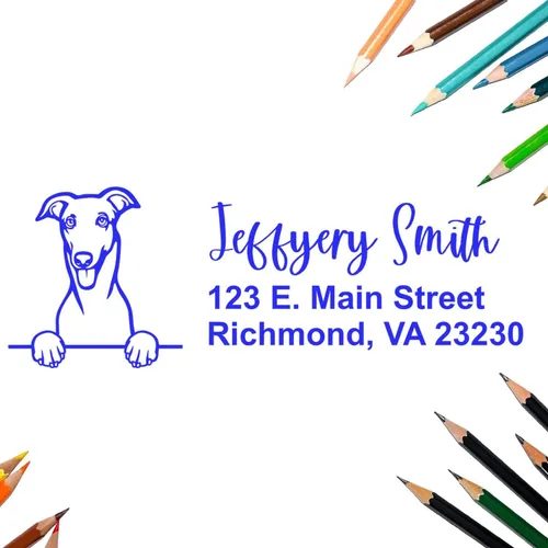 Vista 118 de American Bulldog Stamp Duo, Custom Return Address for Dog Lovers, Personalized Mail Mark for Letters and Cards
