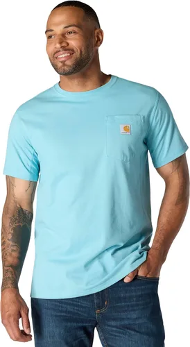 Vista 46 de Carhartt Force - Camiseta de manga corta, con bolsillo, de ajuste holgado y peso medio para hombre Malt