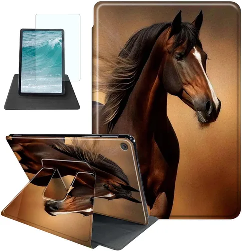 Vista 17 de Rossy Funda para tablet Kindle Fire HD 8 y Fire HD 8 Plus (12ª/10ª generación 2022/2020) + protector de pantalla giratorio de 360 grados, funda