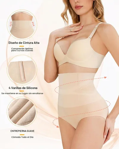 Vista 2 de Control de abdomen para mujer, sin costuras A-nude