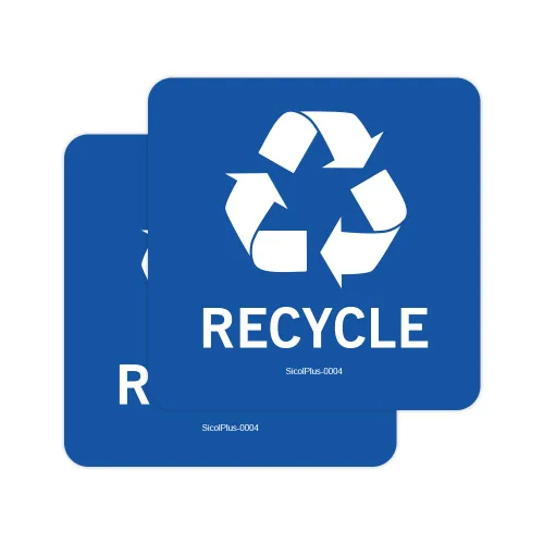 Vista 7 de Adhesivo de reciclaje para papelera, calcomanías de papelera y calcomanías para botes de basura, 4 x 4 pulgadas, redondo, 02 calcomanías