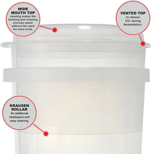Vista 2 de Coopers DIY Beer Home Brewing - Kit de fabricación de cerveza artesanal de 6 galones con fermentador de cerveza patentado, hidrómetro de cerveza