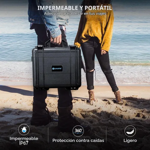 Vista 5 de Lekufee Funda rígida impermeable portátil para DJI Mini 4 Pro/3 Pro/3 Drone, RC 2/RC N3/N2, Goggles 2/3/Integra, RC Motion 2/3 y accesorios