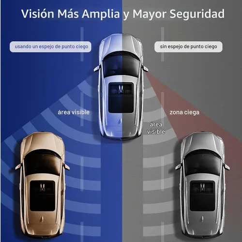 Vista 7 de WildAuto Espejo de Punto Ciego, Espejo Auxiliar Universal Ajustable de Ángulo Amplio para Coches (Adhesivo, 2 piezas)