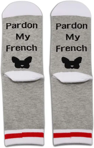 Vista 3 de PXTIDY - Calcetines de Bulldog francés para regalo de perro francés
