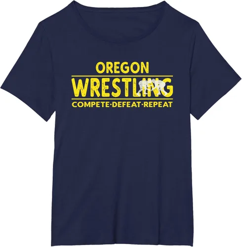 Vista 23 de Oregon Wrestling - Camiseta para competir, derrota, repetir