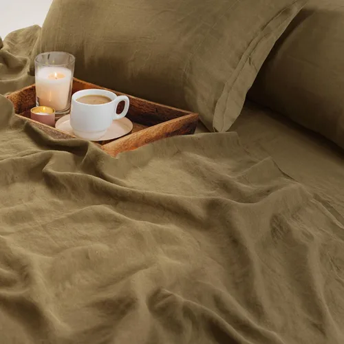 Vista 14 de Tribeca Living Juego de sábanas de cama tamaño King, de percal de algodón egipcio sólido, suaves y crujientes, con bolsillo extra profundo, 350
