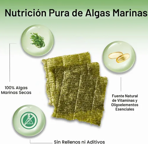 Vista 2 de Two Little Fishies Julian Sprung's SeaVeggies - Hojas de algas verdes, 1 onza