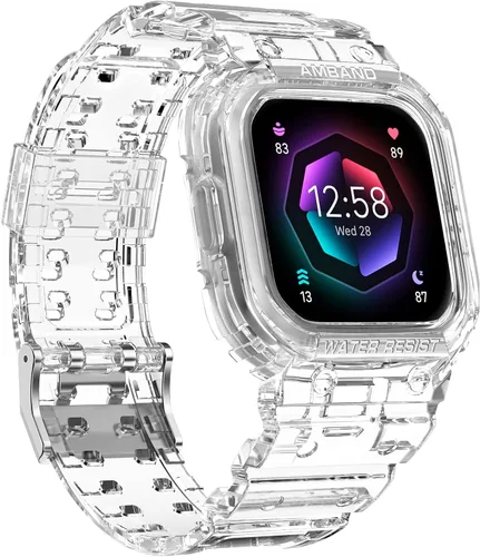Vista 7 de amBand Compatible para Fitbit Versa 4/3/2 / Fitbit Versa Lite / Fitbit Sense 2 / Correas de Fitbit Sense con estuche, correa protectora para reloj