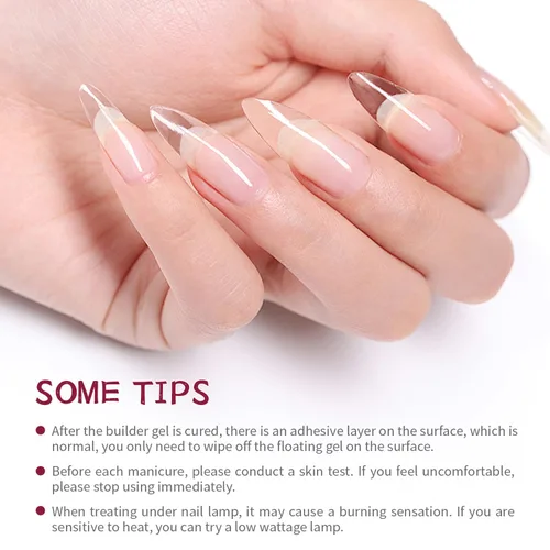 Vista 8 de JODSONE Uñas de gel constructor de 0.5 fl oz para fortalecedor de uñas transparente, extensión de uñas, gel duro de larga duración, altos efectos