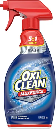 Vista 5 de OxiClean Max Force 5 en 1 Power - Spray quitamanchas para lavandería, 12 onzas, paquete de 2