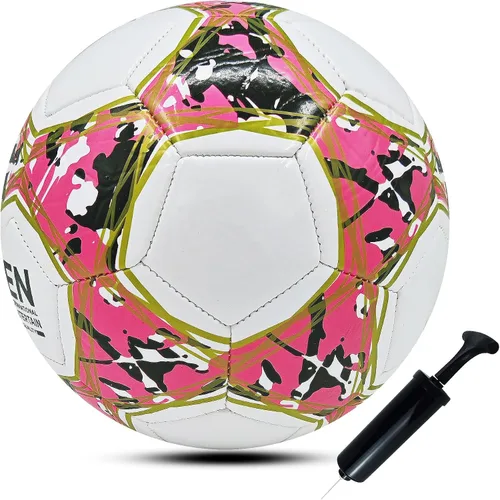 Vista 10 de Balón de fútbol ABAJI tamaño 3, 4, 5 para práctica y entrenamiento, para niños y niñas, regalo, cuero más grueso, anti-explotación