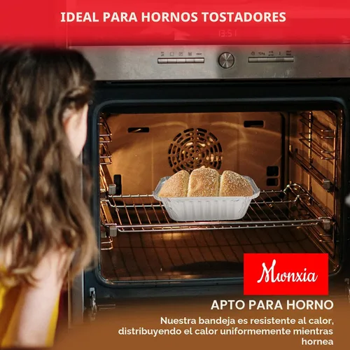 Vista 5 de Mini moldes desechables de aluminio con tapas y calcomanías "hechas a mano con amor", 6 x 3.5 x 2 pulgadas, paquete de 25 perfectas para hornear pan