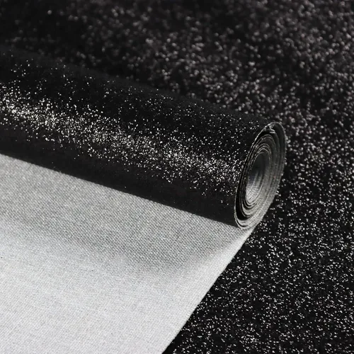 Vista 2 de HGUAN Rollos de piel sintética con purpurina de color sólido de 12 x 53 pulgadas, sábanas de piel sintética muy adecuadas para hacer manualidades