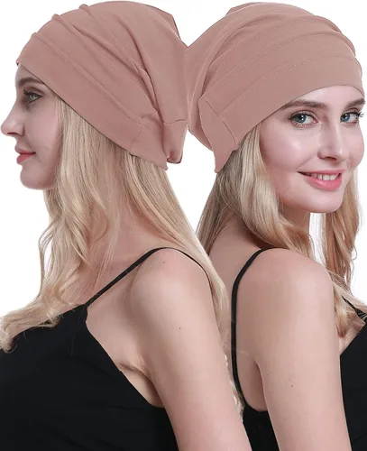 Vista 5 de osvyo Gorro turbante de quimioterapia para mujer, gorro de cáncer para pérdida de cabello, embalaje sellado
