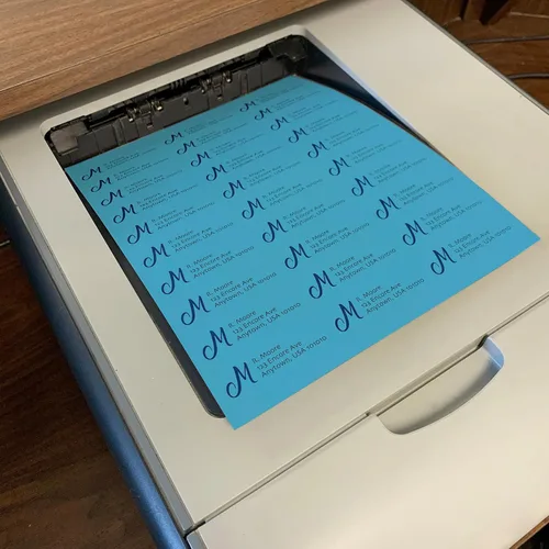 Vista 6 de Blanks Labels Fluorescent Blue FBA & Mailing Labels from Blank Labels - 2-5/8" x 1" (2.625 x 1) - 30 Labels Per Sheet-25 Sheets