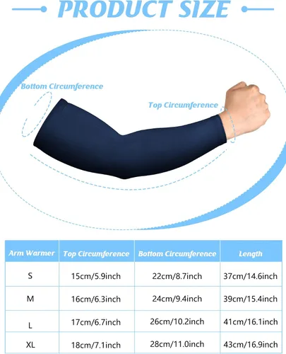 Vista 3 de Newcotte 4 pares de mangas térmicas de invierno para brazos, calentadores de manga de brazo, ciclismo, compresión térmica, para hombres y mujeres